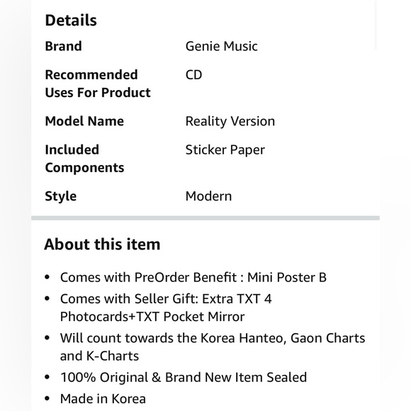 TXT NWT the name chapter free fall (reality ver) cd photo cards sticker poster - Picture 4 of 4